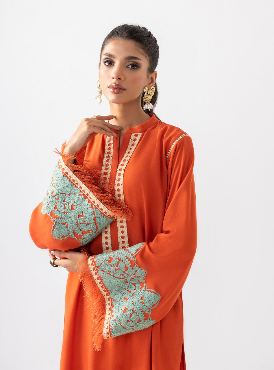 Zainab Chottani | Aara Casual Pret | Pumpkin Opal - Ladies Clothes 