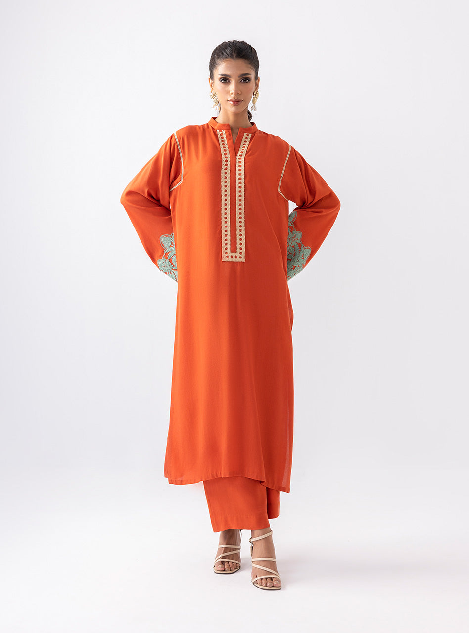 Zainab Chottani | Aara Casual Pret | Pumpkin Opal - Ladies Clothes 