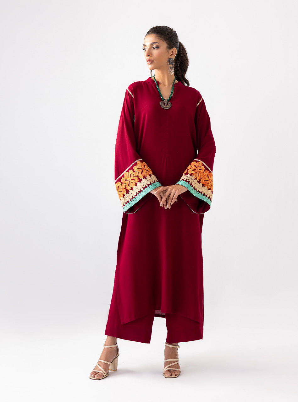 Zainab Chottani | Aara Casual Pret |  Divine Maroon - Ladies Clothes 