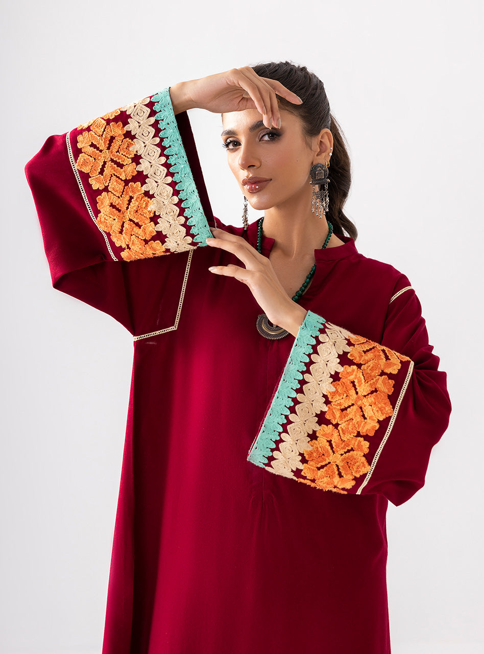 Zainab Chottani | Aara Casual Pret |  Divine Maroon - Ladies Clothes 