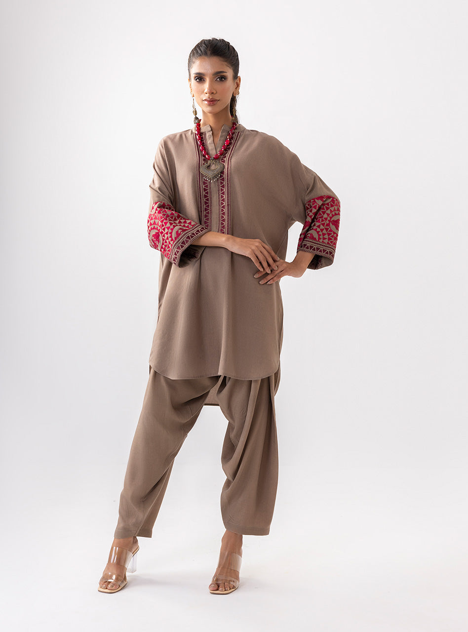 Zainab Chottani | Aara Casual Pret |  Sandy Beige - Ladies Clothes 