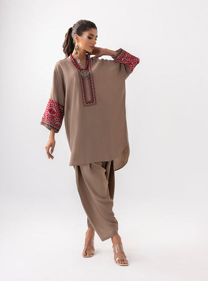 Zainab Chottani | Aara Casual Pret |  Sandy Beige - Ladies Clothes 