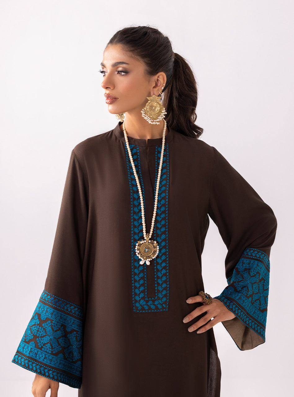 Zainab Chottani | Aara Casual Pret | Dark Chrome - Ladies Clothes 