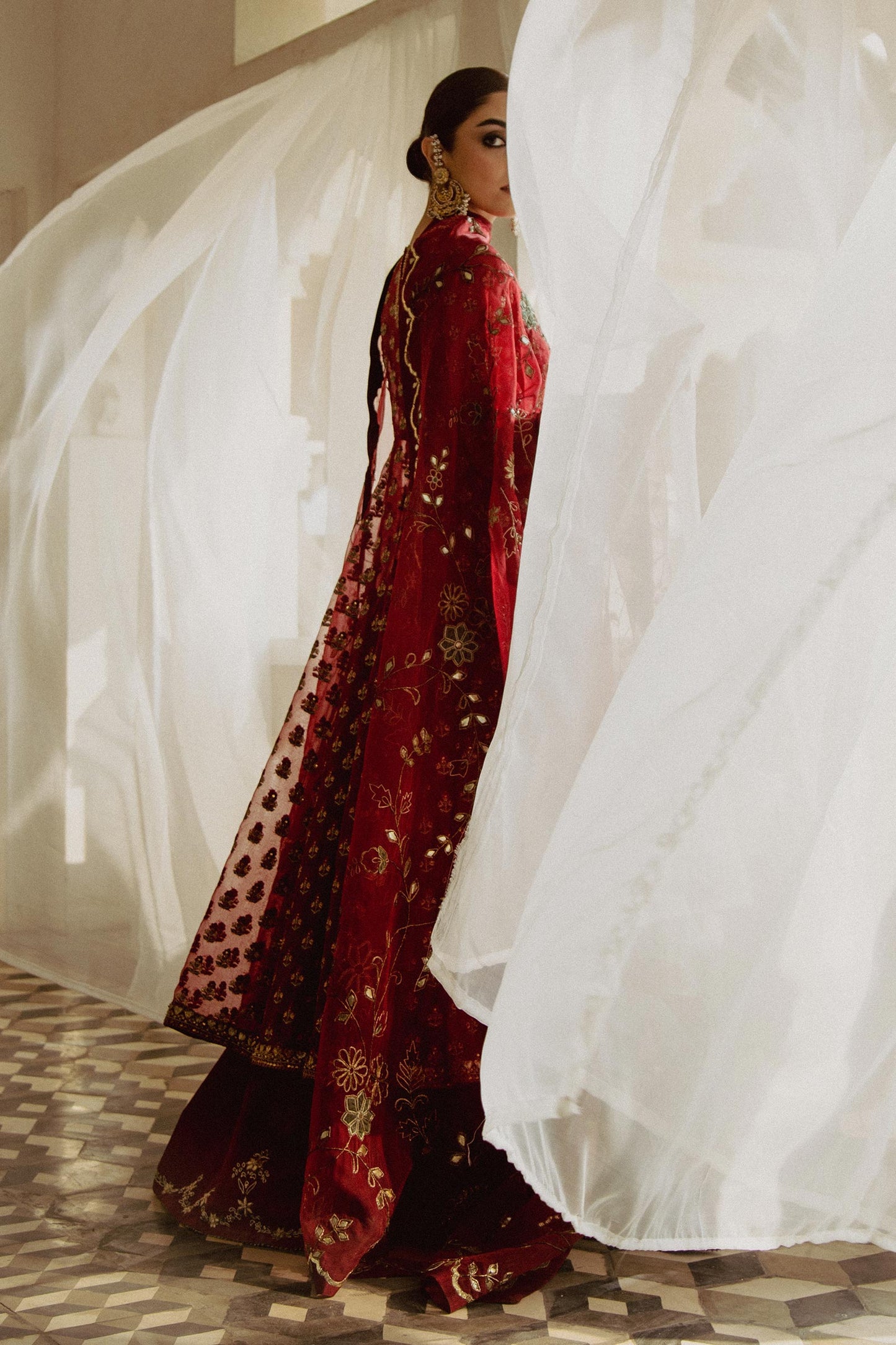 Zara Shahjahan | Bridal 2024 | GUL-MOHAR - Designer Dress with Intricate embroidery and embellishments. Shop elegent wedding dress at Maria Faisal.
