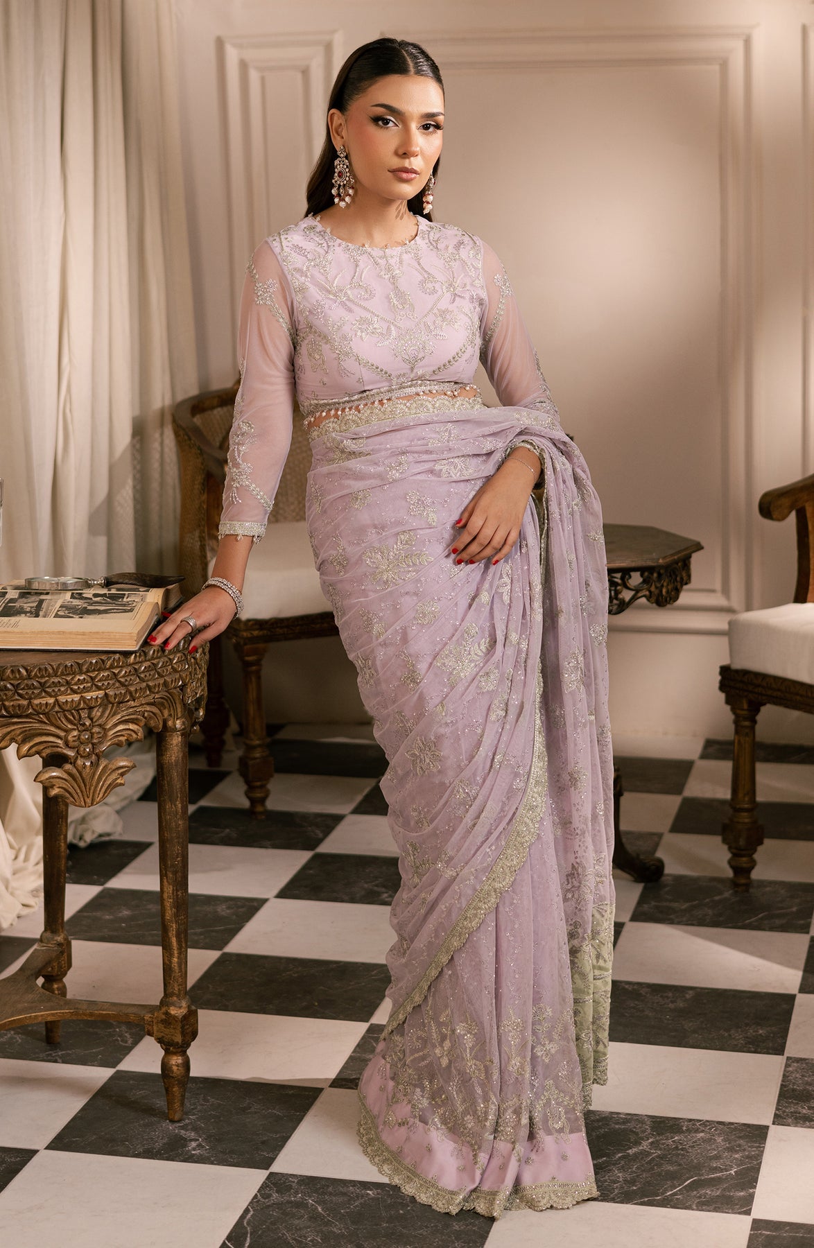 Zarif | Inayat Wedding Formals |  ZRI 03 MAНТААВ - Designer Dress with Intricate embroidery and embellishments. Shop elegent wedding dress at Maria Faisal.