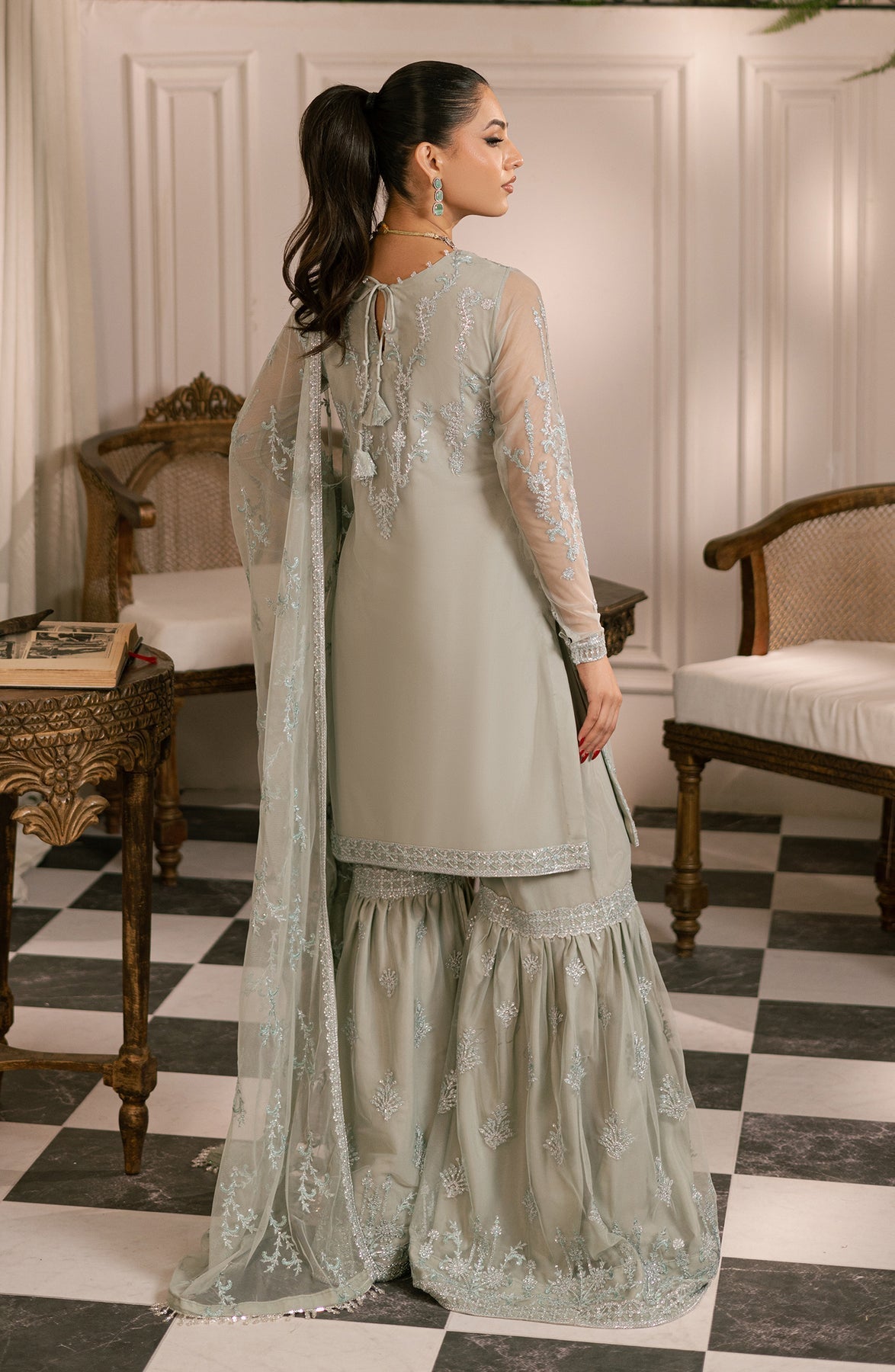 Zarif | Inayat Wedding Formals |  ZRI 02 GULZAAR - Designer Dress with Intricate embroidery and embellishments. Shop elegent wedding dress at Maria Faisal.