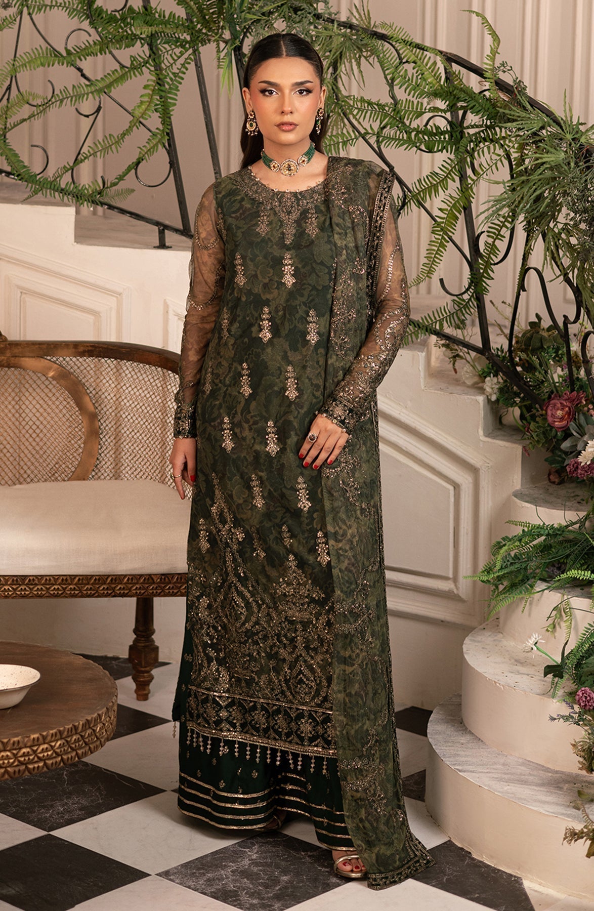 Zarif | Inayat Wedding Formals |  ZRI 06 FITOOR - Designer Dress with Intricate embroidery and embellishments. Shop elegent wedding dress at Maria Faisal.