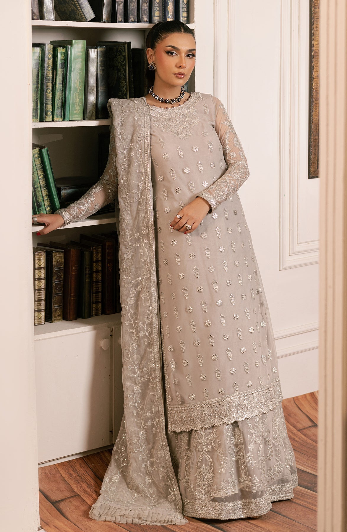Zarif | Inayat Wedding Formals |  ZRI 05 DHANAK - Designer Dress with Intricate embroidery and embellishments. Shop elegent wedding dress at Maria Faisal.