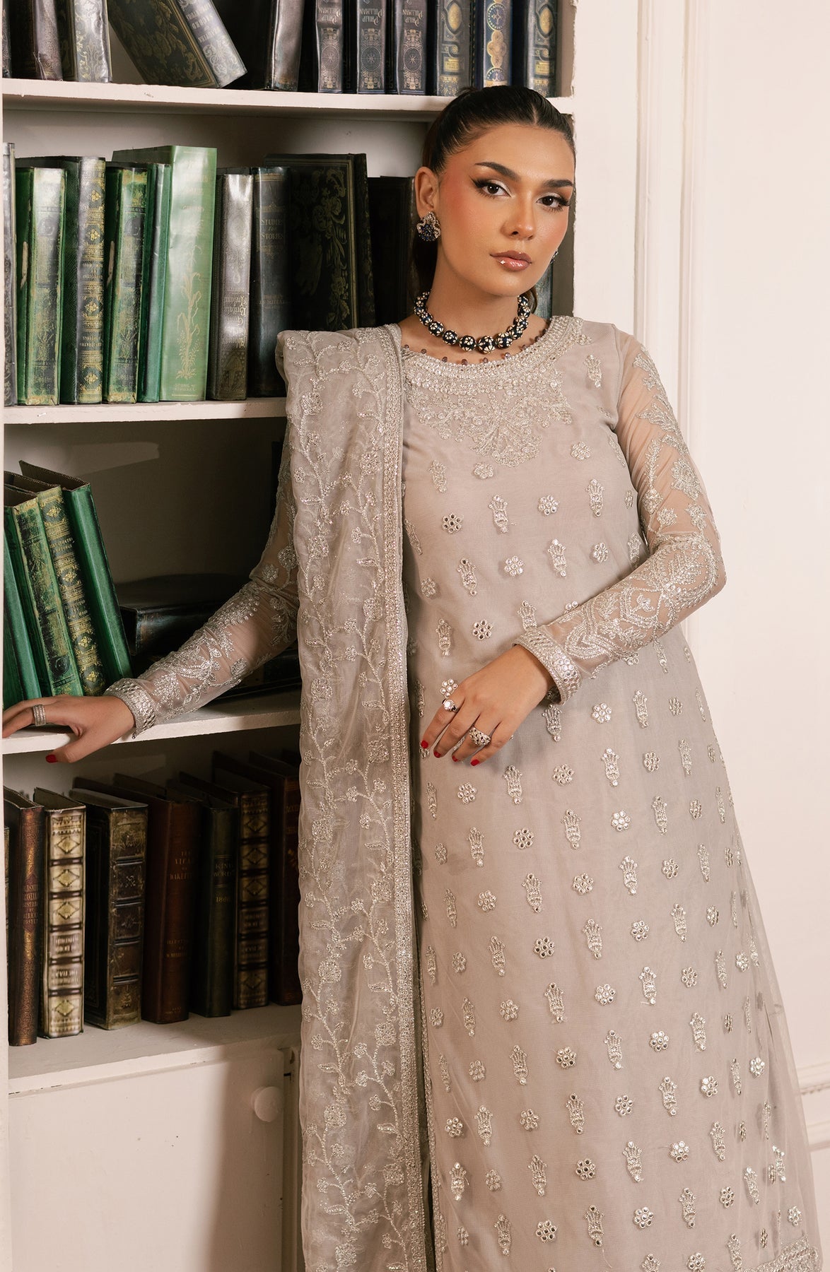 Zarif | Inayat Wedding Formals |  ZRI 05 DHANAK - Designer Dress with Intricate embroidery and embellishments. Shop elegent wedding dress at Maria Faisal.