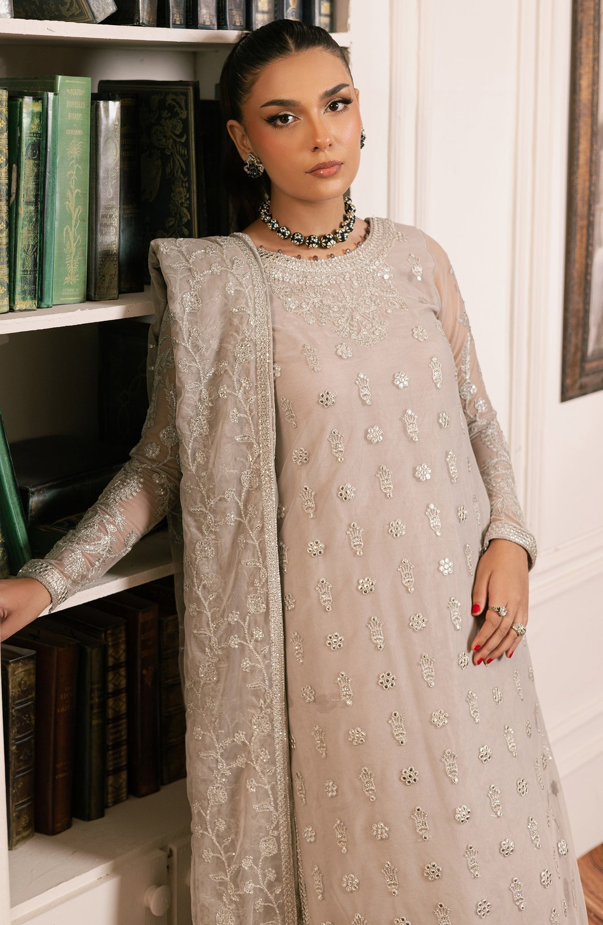 Zarif | Inayat Wedding Formals |  ZRI 05 DHANAK - Designer Dress with Intricate embroidery and embellishments. Shop elegent wedding dress at Maria Faisal.