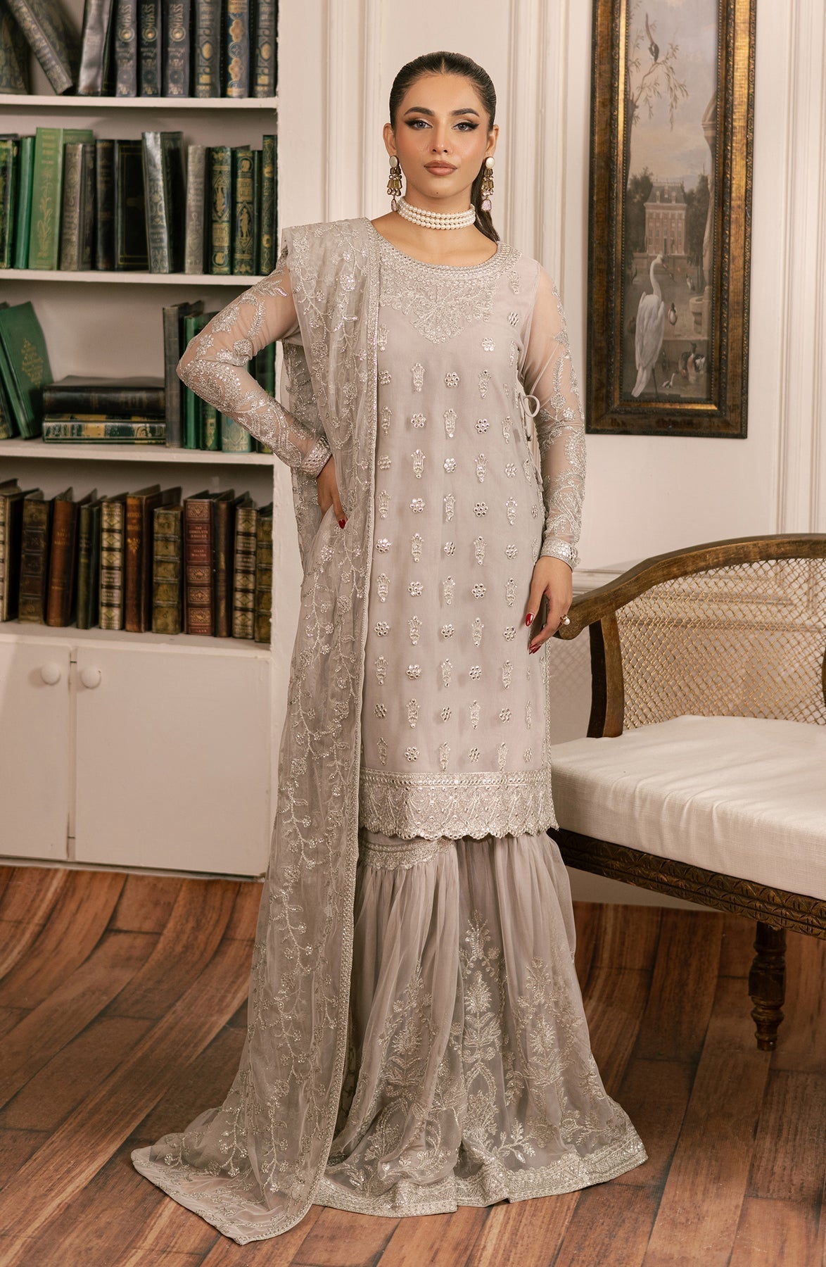 Zarif | Inayat Wedding Formals |  ZRI 05 DHANAK - Designer Dress with Intricate embroidery and embellishments. Shop elegent wedding dress at Maria Faisal.
