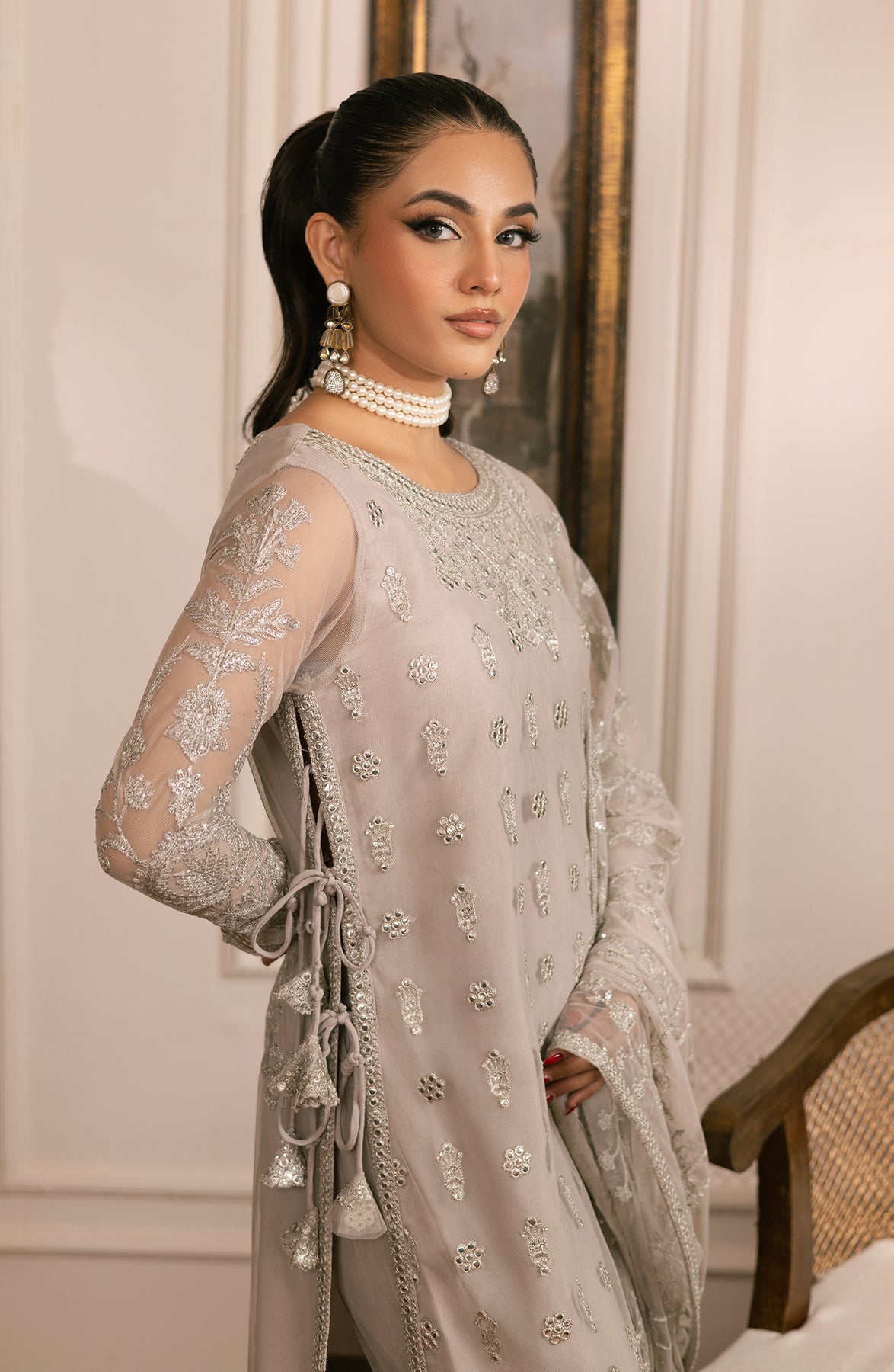 Zarif | Inayat Wedding Formals |  ZRI 05 DHANAK - Designer Dress with Intricate embroidery and embellishments. Shop elegent wedding dress at Maria Faisal.