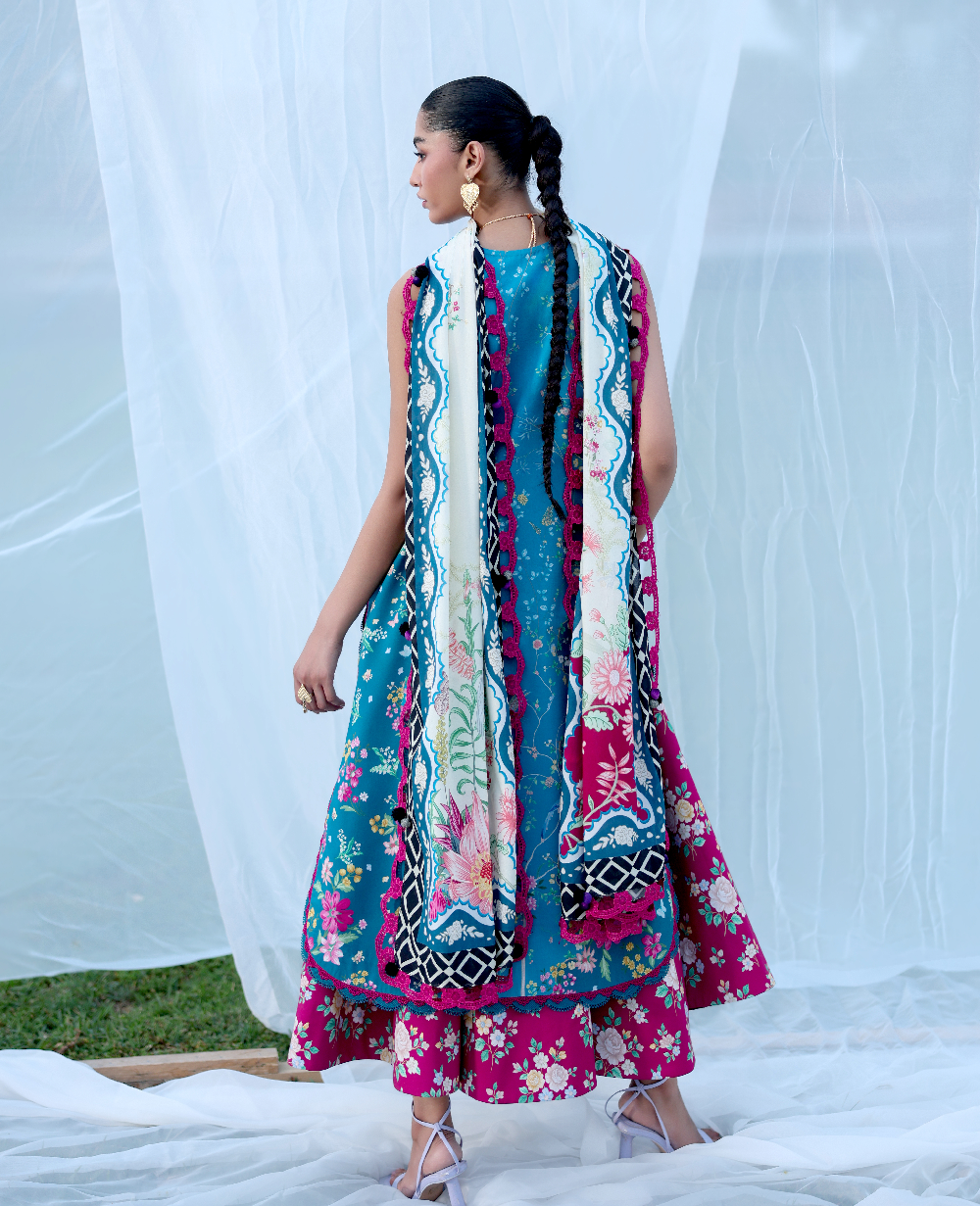 Republic Womenswear | Neoma Summer Prints 26 |Zariyah - Luxury Dress - available at Maria Faisal in UK and USA.