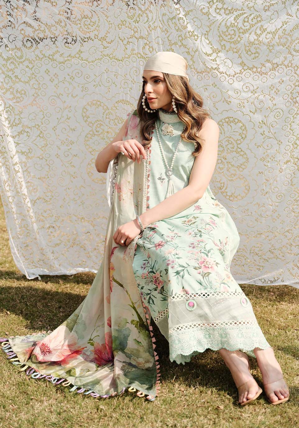 Zarqash | Luxe Lawn 24 | ZQ 8 - Ladies Clothes - Maria Faisal