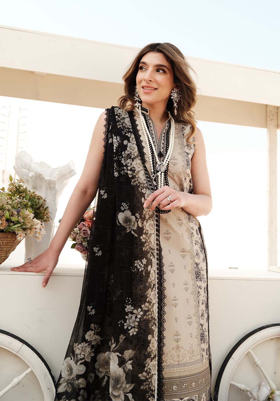 Zarqash | Luxe Lawn 24 | ZQ 1 - Ladies Clothes - Maria Faisal