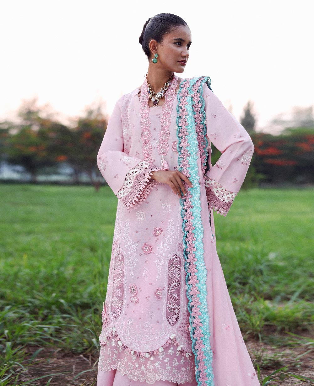 Republic Womenswear | Lilas Lawn 26 | Zayra - Luxury Dress - available at Maria Faisal in UK and USA.