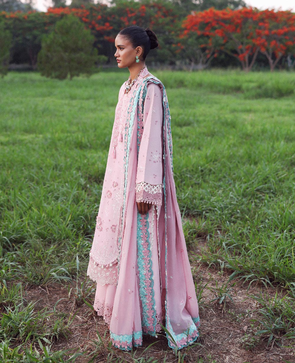 Republic Womenswear | Lilas Lawn 26 | Zayra - Luxury Dress - available at Maria Faisal in UK and USA.