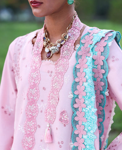 Republic Womenswear | Lilas Lawn 26 | Zayra - Luxury Dress - available at Maria Faisal in UK and USA.