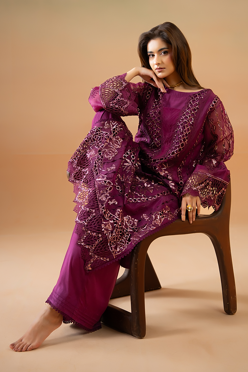 Saad Shaikh | Cutwork 26 | Zea - Luxury Dress - available at Maria Faisal in UK and USA.