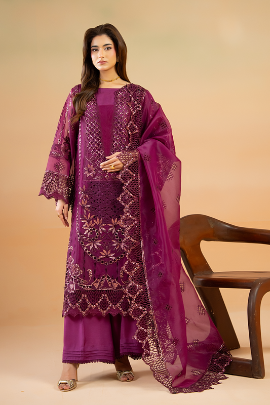 Saad Shaikh | Cutwork 26 | Zea - Luxury Dress - available at Maria Faisal in UK and USA.