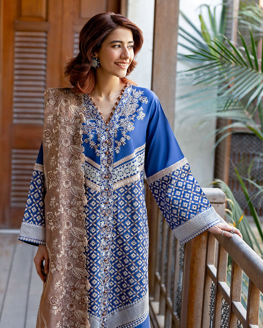 Mushq | Astoria Lawn 26 | Zenith - Luxury Dress - available at Maria Faisal in UK and USA.