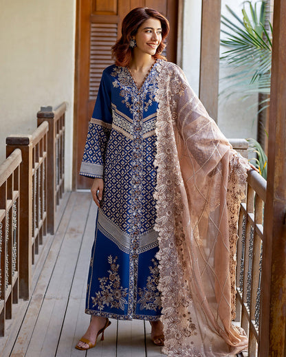 Mushq | Astoria Lawn 26 | Zenith - Luxury Dress - available at Maria Faisal in UK and USA.