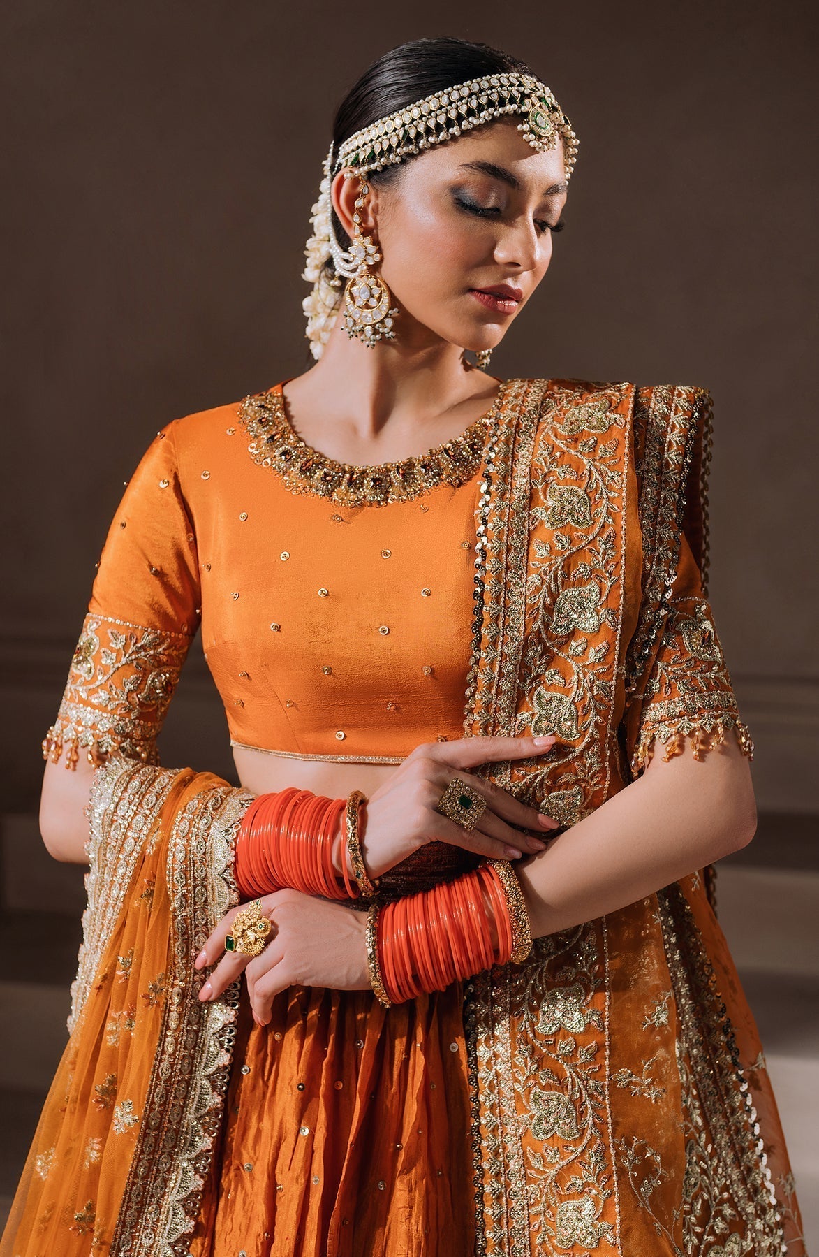 Zevk | Malika Jaan Bridals |  AALAM ZAIB - Designer Dress with Intricate embroidery and embellishments. Shop elegent wedding dress at Maria Faisal.