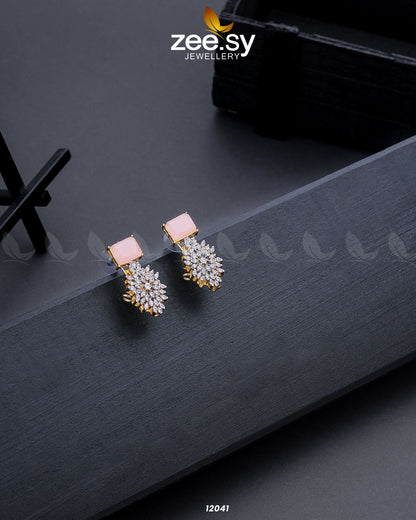 Zircon Cluster Earrings - Earrings 
