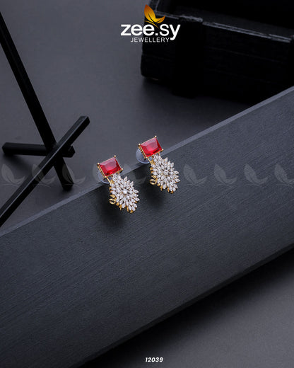 Zircon Cluster Earrings - Earrings 