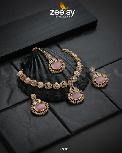 Zirconic Starburst Necklace - Necklace Sets 