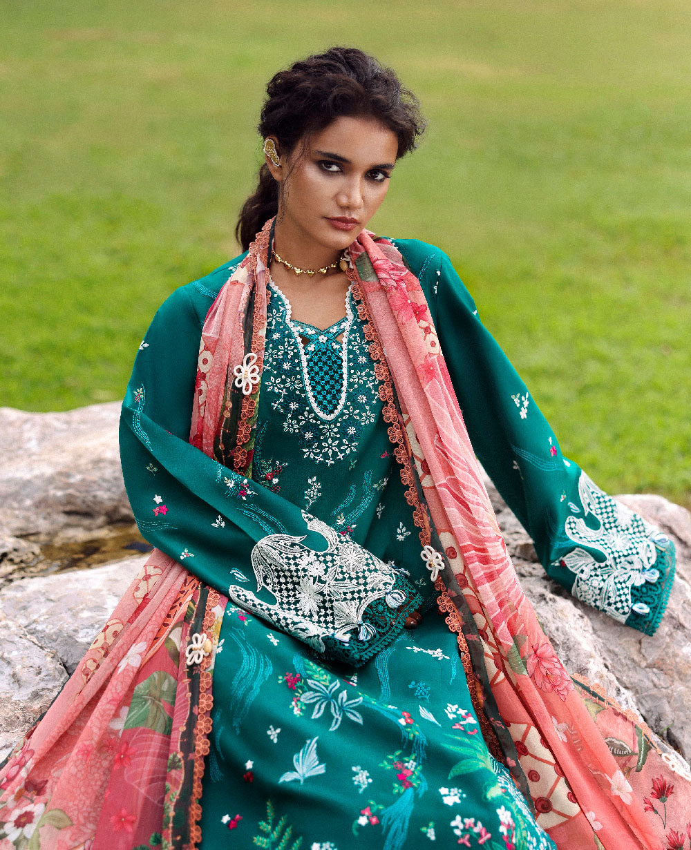 Republic Womenswear | Lilas Lawn 26 | Ziva - Luxury Dress - available at Maria Faisal in UK and USA.
