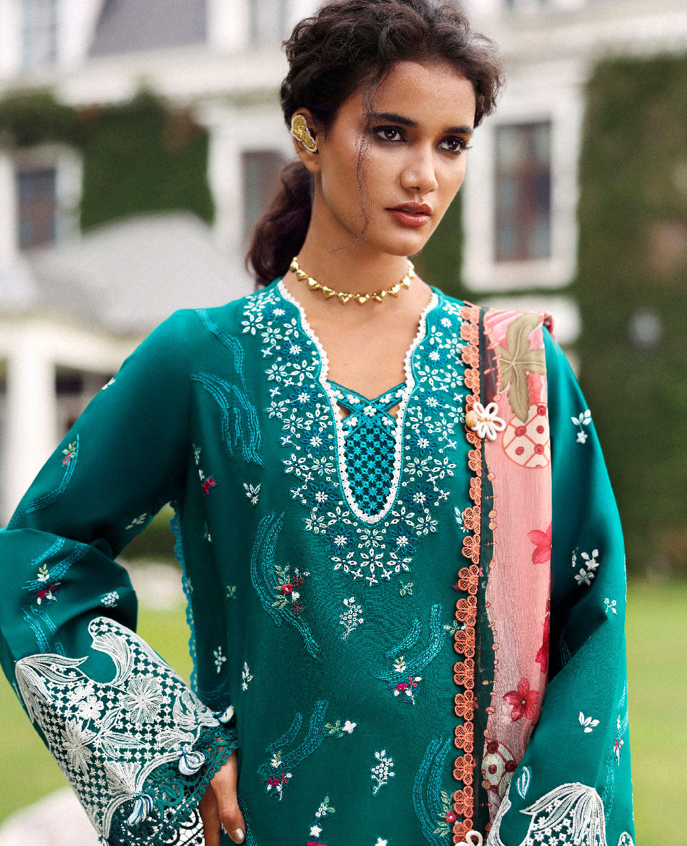 Republic Womenswear | Lilas Lawn 26 | Ziva - Luxury Dress - available at Maria Faisal in UK and USA.