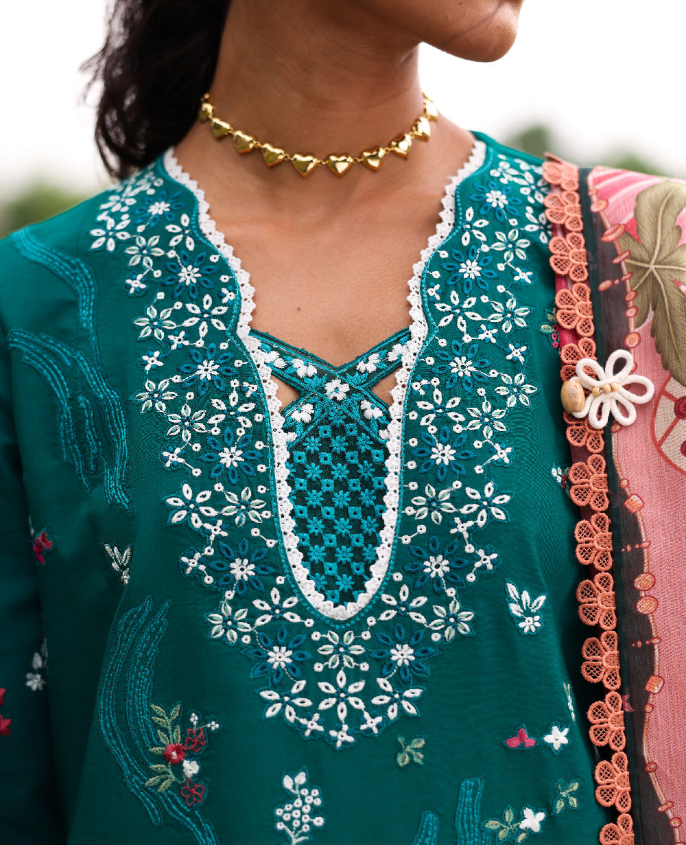 Republic Womenswear | Lilas Lawn 26 | Ziva - Luxury Dress - available at Maria Faisal in UK and USA.