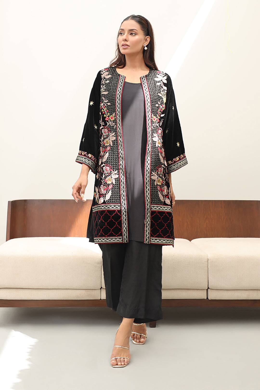 Zellbury | Winter Pret | Embroidered Kurta Trouser - 3273 by Maria Faisal - Registered Vendor of : Zellbury Women - type : Luxury Pret - 100% original wedding dresses
