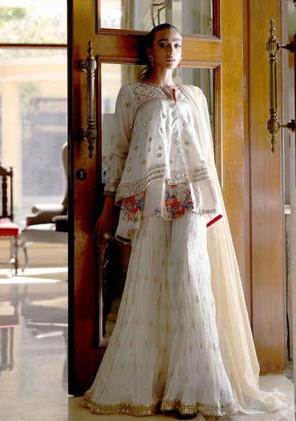 Layla Chatoor | Luxury Pret | Layered Peplum - Luxury Dress - available at Maria Faisal in UK and USA.