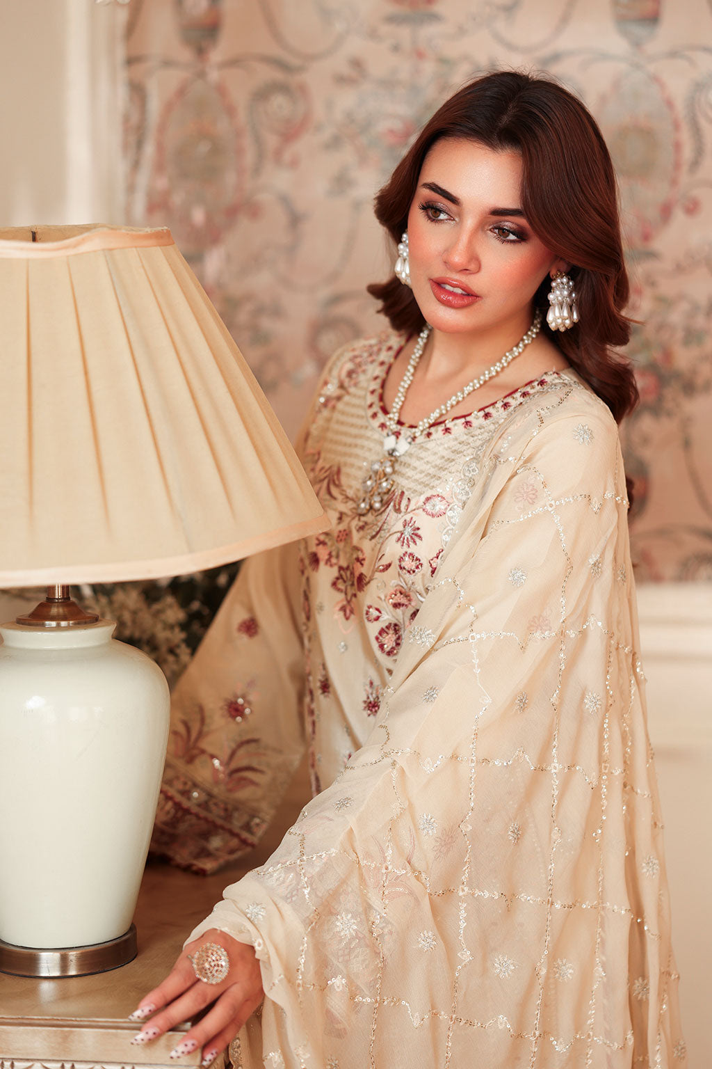Ramsha | Aangan Luxury Raw silk | AA-207 - Formal Dress - available at Maria Faisal in UK and USA.