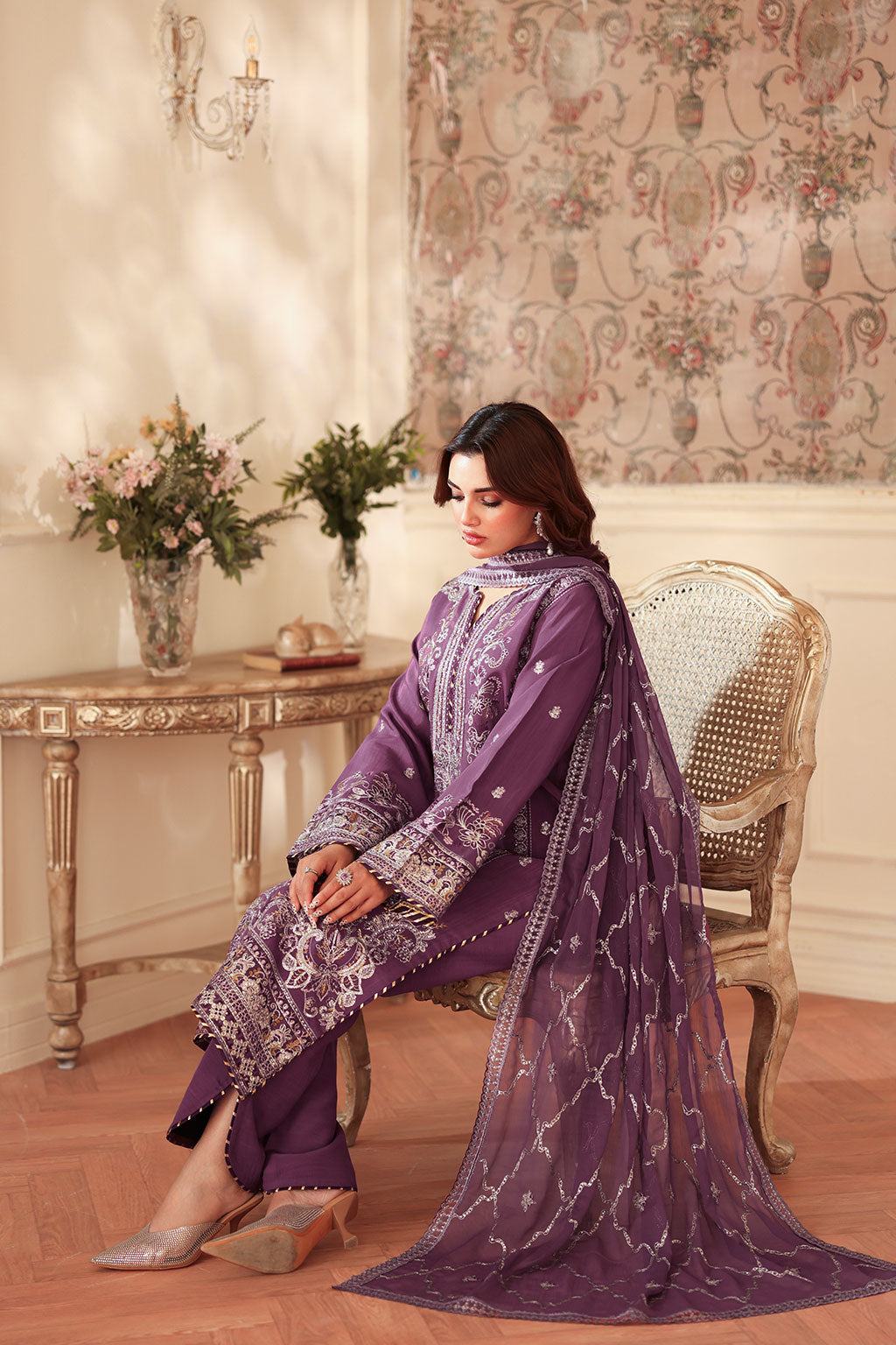 Ramsha | Aangan Luxury Raw silk | AA-208 - Formal Dress - available at Maria Faisal in UK and USA.