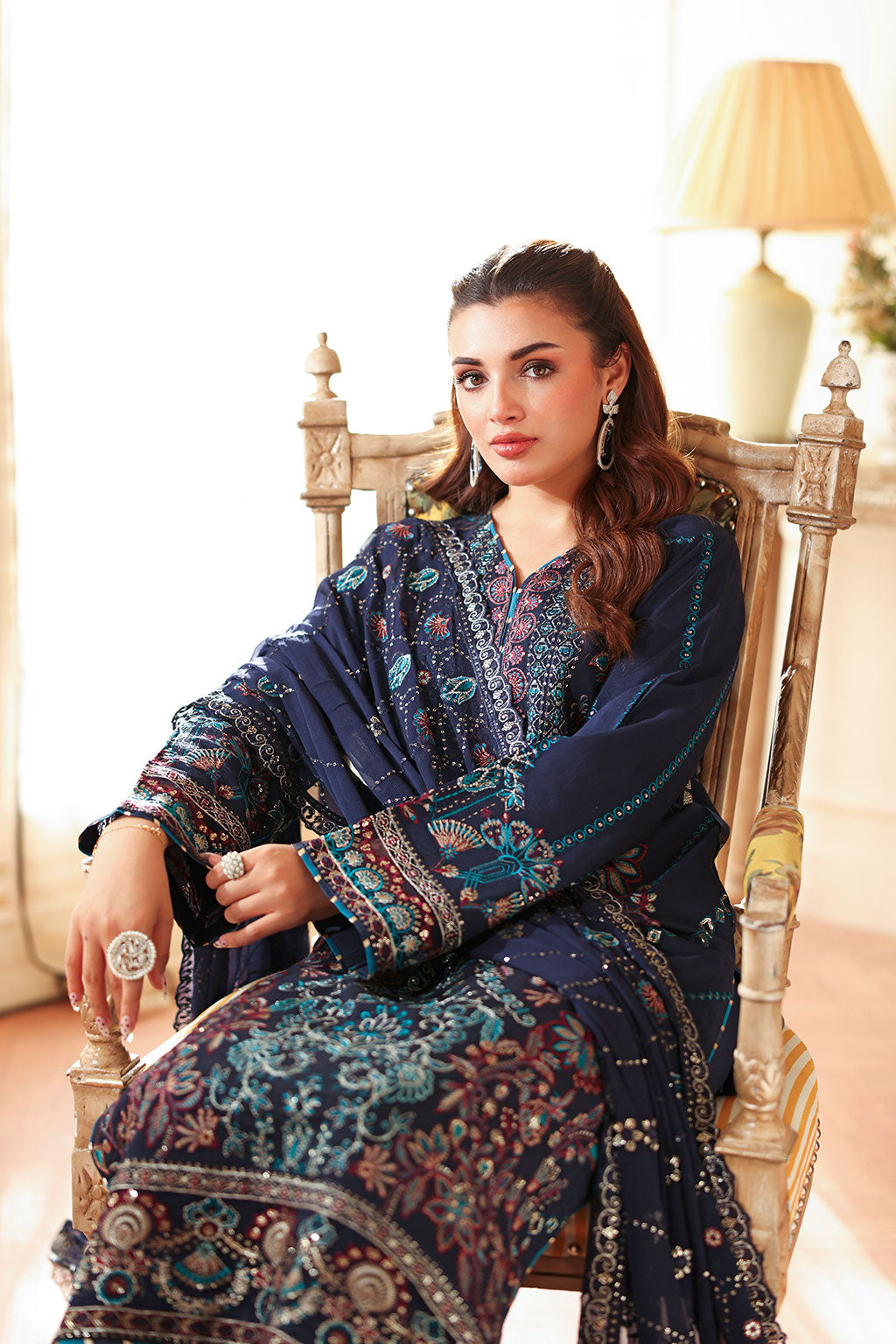 AA-201 – authentic Pakistani dress from the Aangan Luxury Raw silk collection for women in the UK