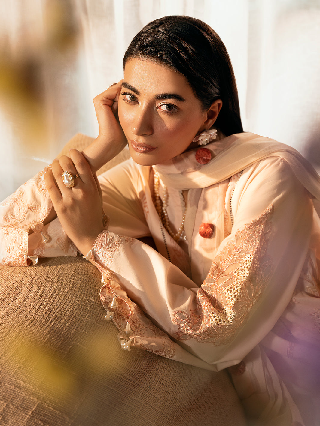 Izel | Dastak Luxury Lawn | AARZOO - Ladies Clothes 