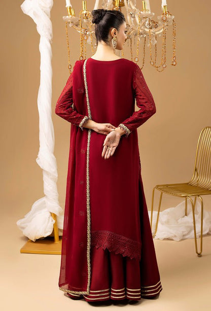 Adans Libas | Chiffon 25 | 7583 M - is Maroon dress from Adans Libas - Ladies Clothes - Maria Faisal