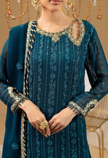 Adans Libas | Chiffon 25 | 7588 H - is Regal Blue dress from Adans Libas - Ladies Clothes - Maria Faisal