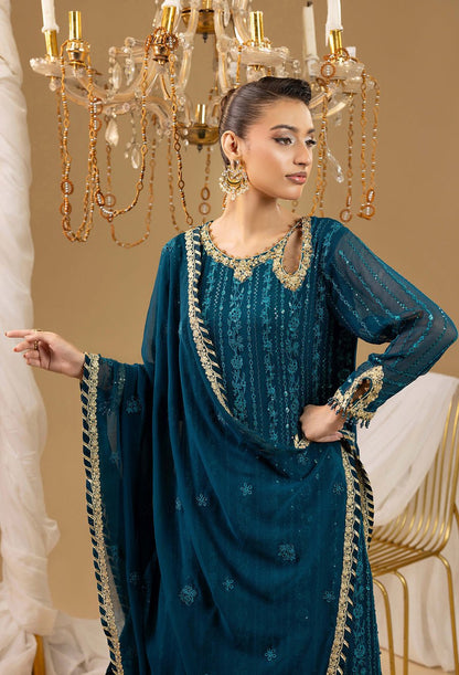 Adans Libas | Chiffon 25 | 7588 H - is Regal Blue dress from Adans Libas - Ladies Clothes - Maria Faisal