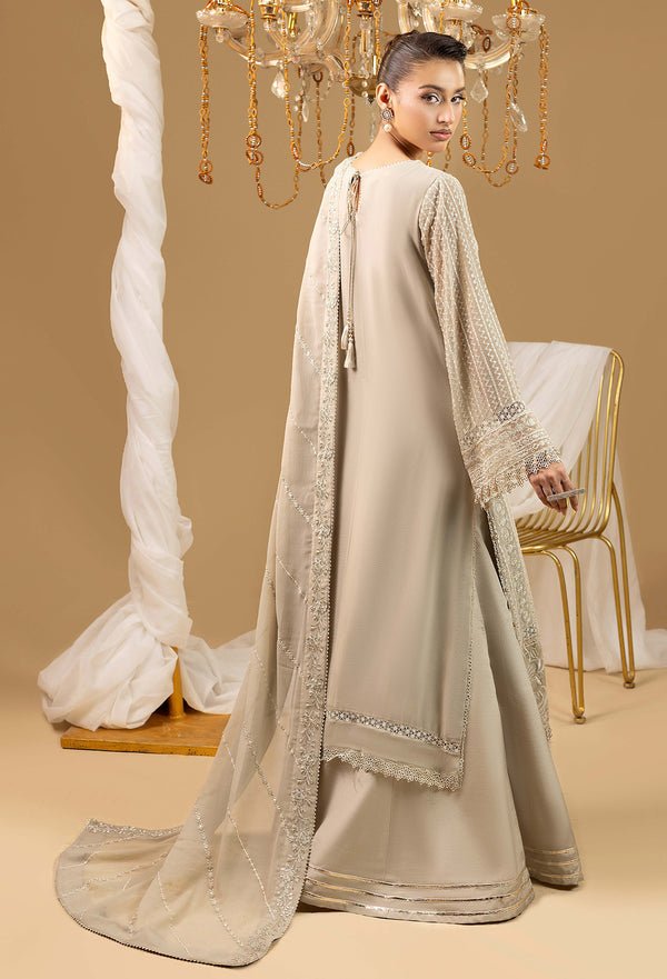 Adans Libas | Chiffon 25 | 7589 A - is Beige dress from Adans Libas - Ladies Clothes - Maria Faisal