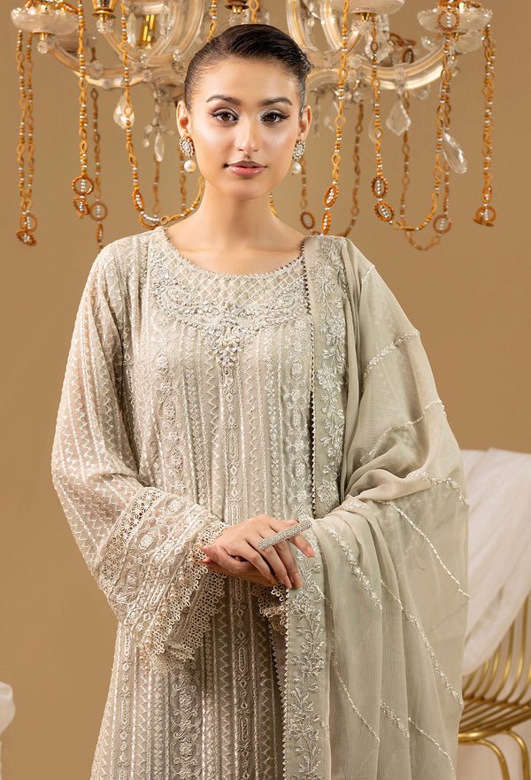 Adans Libas | Chiffon 25 | 7589 A - is Beige dress from Adans Libas - Ladies Clothes - Maria Faisal