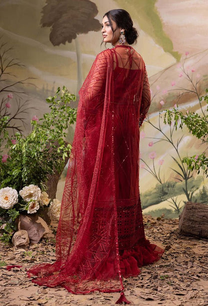 Adans Libas | Chiffon 25 | ELYSION 06668 A - is Maroon dress from Adans Libas - Ladies Clothes - Maria Faisal