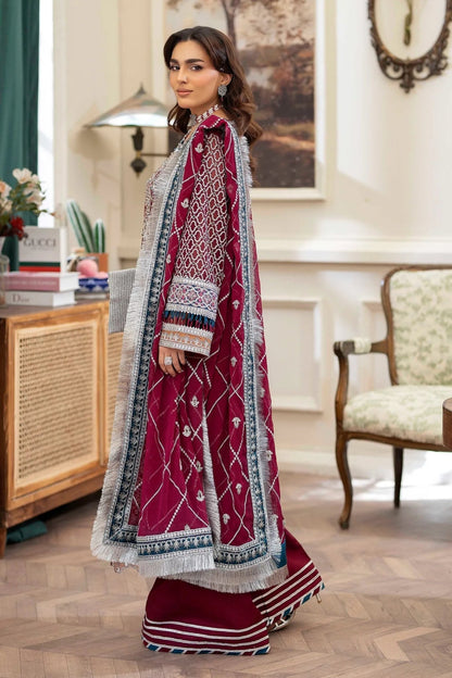 Adans Libas | Saleeqa Chiffon 25 | SALEEQA 7513 - is Maroon dress from Adans Libas - Ladies Clothes - Maria Faisal