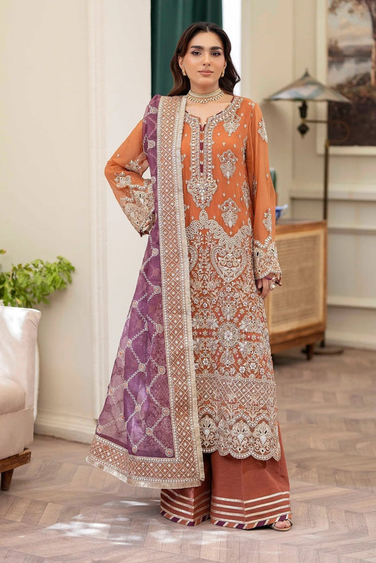Adans Libas | Saleeqa Chiffon 25 | SALEEQA 7516 - is Orange dress from Adans Libas - Ladies Clothes - Maria Faisal