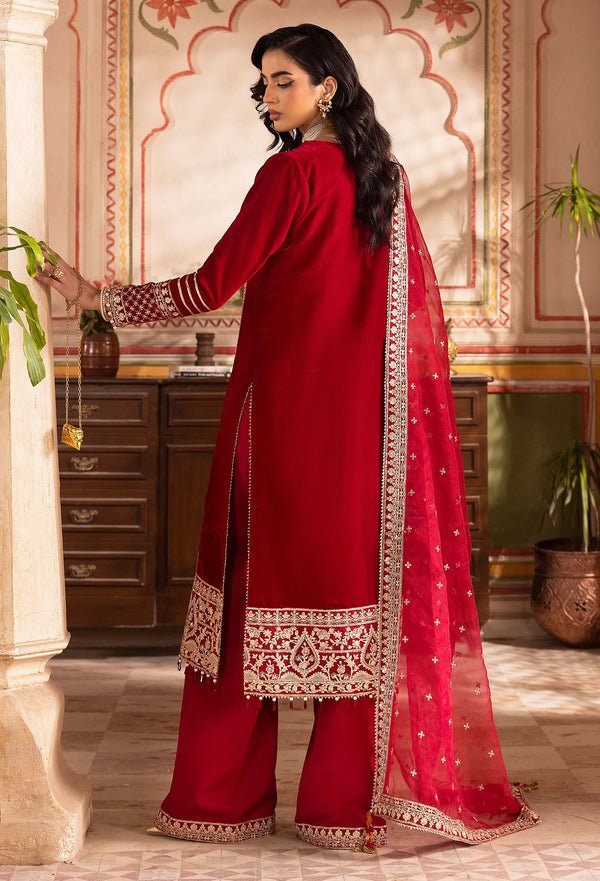 Adans Libas | Velvet 25 | 7522 V - is Red dress from Adans Libas - Ladies Clothes - Maria Faisal