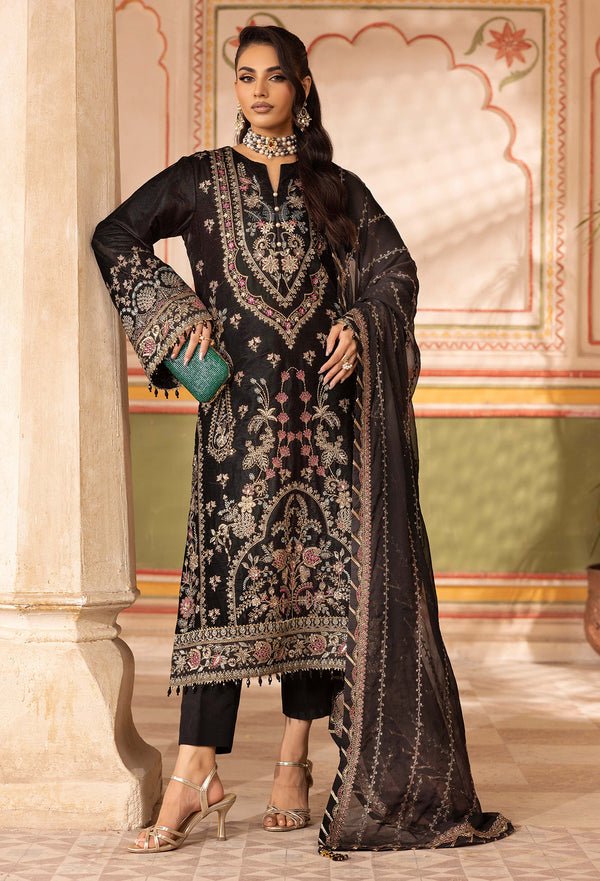 Adans Libas | Velvet 25 | 7523 V - is Black dress from Adans Libas - Ladies Clothes - Maria Faisal