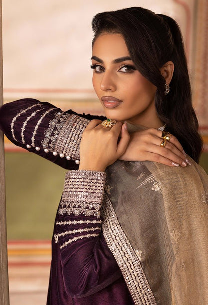 Adans Libas | Velvet 25 | 7526 V - is Purple dress from Adans Libas - Ladies Clothes - Maria Faisal